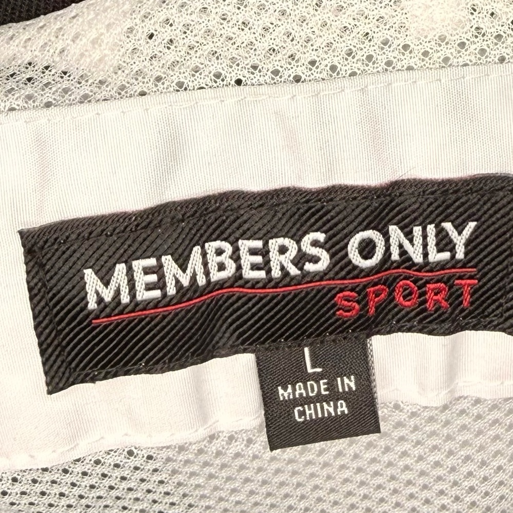 Members Only Black and White Windbreaker - Picture 2 of 3